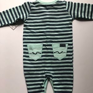 7 For All Mankind Baby Boys Striped Footie Pajama